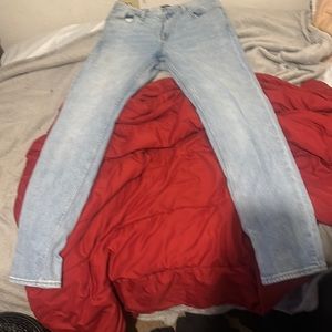 Free assembly light blue jeans